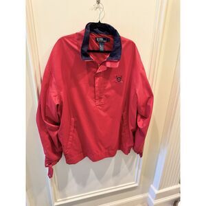 Polo Ralf Lauren golf polyester red mens large Long Sleeve
